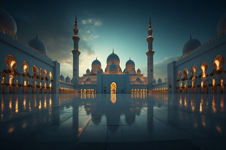 Sheikh Zayed Grand Mosque with white marble domes – Sheikh Zayed Grand Mosque Tour